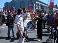 A band playing near Pier 1