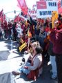 Protesters of Chinese support for the Myanmar (Burma) regime near Pier 1