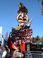 An Iraq War protester at the entrance to Justin Herman Plaza on Market Street